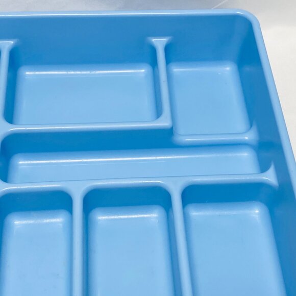 Rubbermaid Blue Plastic Silverware Tray Organizer Kitchen Drawer Storage Utensil - Picture 5 of 14